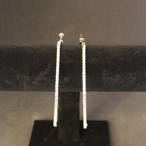 Large Hoop Rhinestone Earrings